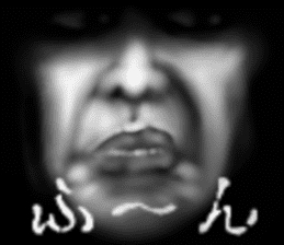 Face jet black of the darkness sticker #11415985