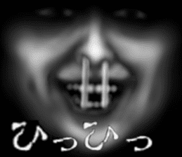 Face jet black of the darkness sticker #11415988