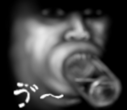 Face jet black of the darkness sticker #11415990