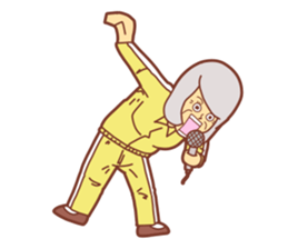 Cheerful teacher sticker #11416240