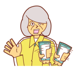 Cheerful teacher sticker #11416253