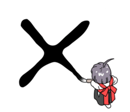 Maiden to write a calligraphy 2 sticker #11416661