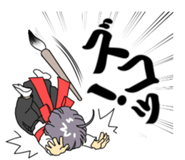 Maiden to write a calligraphy 2 sticker #11416685