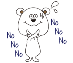 White bear stamp sticker #11418281