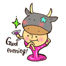 A constellation  Mr. Taurus mushroom. sticker #11419194