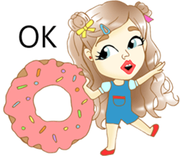 Hana lovely girl sticker #11419756