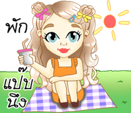 Hana lovely girl sticker #11419783