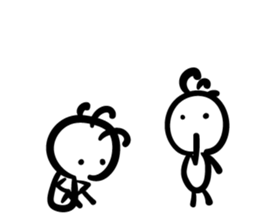 Cave painting of Native American 5 sticker #11419834