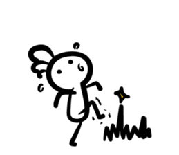 Cave painting of Native American 5 sticker #11419836