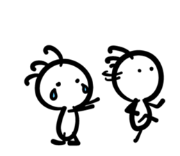 Cave painting of Native American 5 sticker #11419844