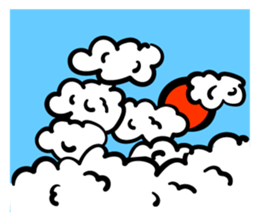 Cave painting of Native American 5 sticker #11419850