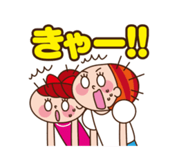 2 housewives conversation Sticker sticker #11420249