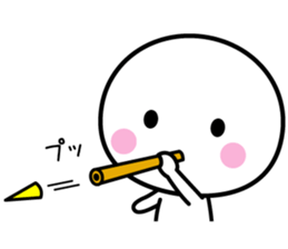 White thing usable anytime 8 sticker #11420560