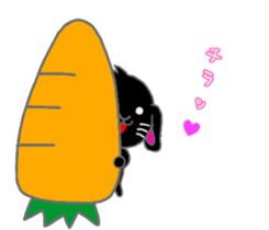 Lop-eared black rabbit sticker #11420661