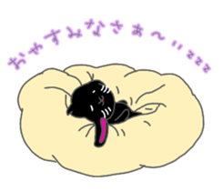 Lop-eared black rabbit sticker #11420671