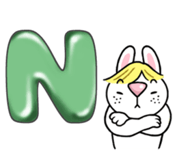 Alphabet Rabbit. sticker #11420689