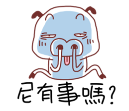 Unhappy pig sticker #11421691