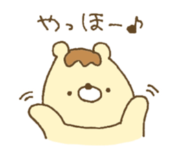 Bear resembling a pudding 5 sticker #11421952