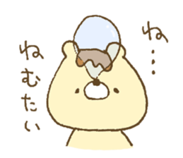 Bear resembling a pudding 5 sticker #11421954