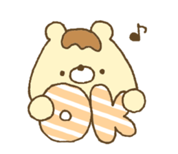 Bear resembling a pudding 5 sticker #11421960