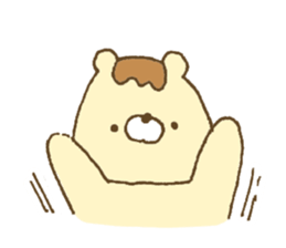 Bear resembling a pudding 5 sticker #11421962