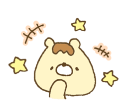Bear resembling a pudding 5 sticker #11421966