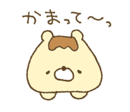 Bear resembling a pudding 5 sticker #11421974