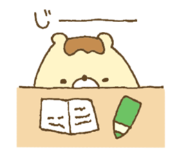 Bear resembling a pudding 5 sticker #11421978