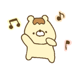 Bear resembling a pudding 5 sticker #11421985