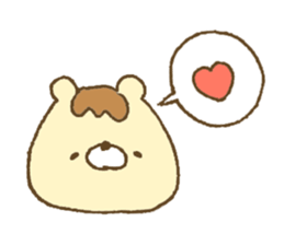 Bear resembling a pudding 5 sticker #11421987