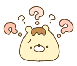 Bear resembling a pudding 5 sticker #11421989