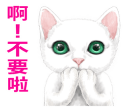 White kitty diary 2 Mandarin Chinese sticker #11422117