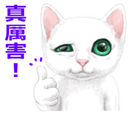 White kitty diary 2 Mandarin Chinese sticker #11422119