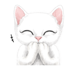 White kitty diary 2 Mandarin Chinese sticker #11422122
