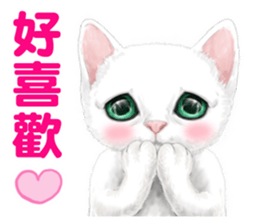 White kitty diary 2 Mandarin Chinese sticker #11422124
