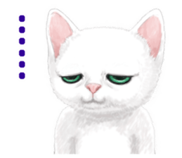 White kitty diary 2 Mandarin Chinese sticker #11422128