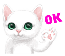 White kitty diary 2 Mandarin Chinese sticker #11422131