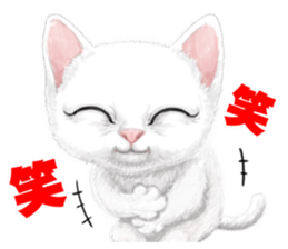 White kitty diary 2 Mandarin Chinese sticker #11422133