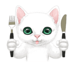White kitty diary 2 Mandarin Chinese sticker #11422144