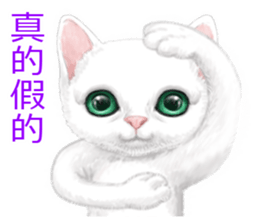 White kitty diary 2 Mandarin Chinese sticker #11422146