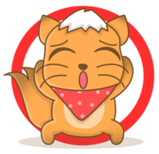 Big Tail the Orange Cat sticker #11422515