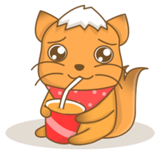 Big Tail the Orange Cat sticker #11422520