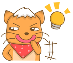 Big Tail the Orange Cat sticker #11422534