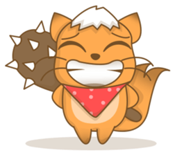 Big Tail the Orange Cat sticker #11422537