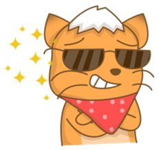 Big Tail the Orange Cat sticker #11422544