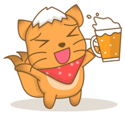 Big Tail the Orange Cat sticker #11422545