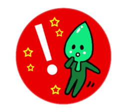 Friendly green Sticker for heart sticker #11422902