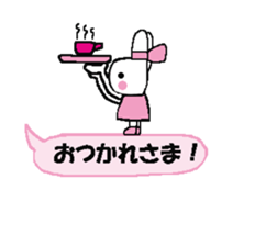 Surprised rabbit3 sticker #11422941