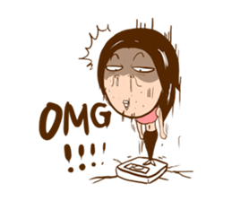 Spicy lady monster sticker #11423620