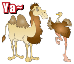 Carefree Camel & Hasty Ostrich sticker #11426132